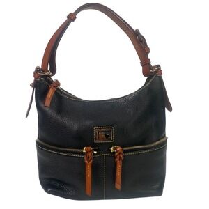 Vintage Vintage Dooney Bourke Black Leather Hobo Shoulder Bag Old Money Luxury